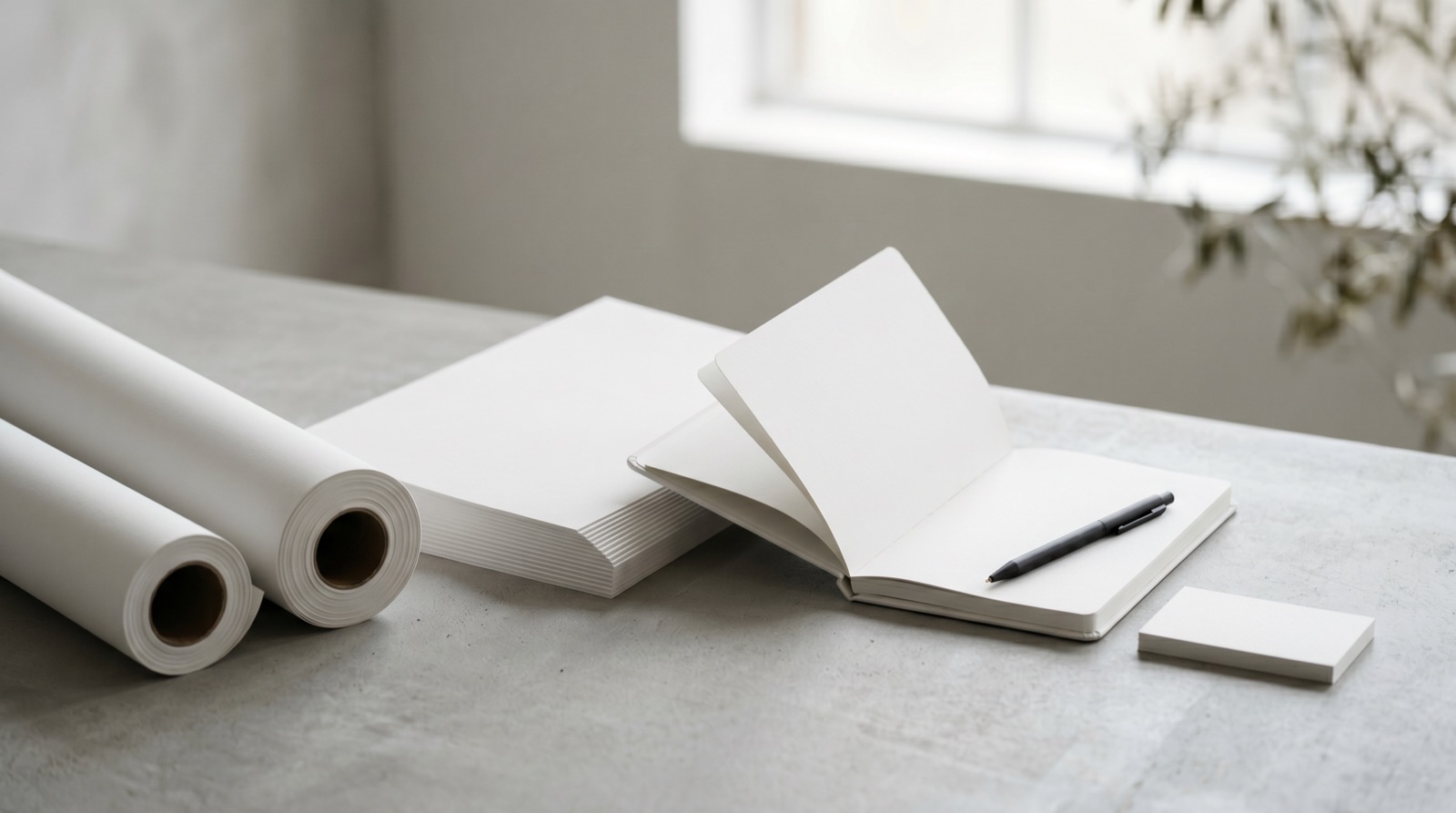 Carthage stone paper rolls and notebooks